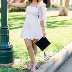 Elegant White Bow Dress